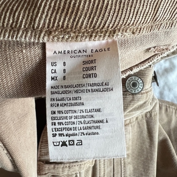 American Eagle Stretch Corduroy Super High-Waisted Flare Pant (SHORT) - Picture 5 of 7